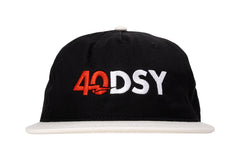 Odyssey 40DSY Hat (Black/White with Red/White Embroidery)