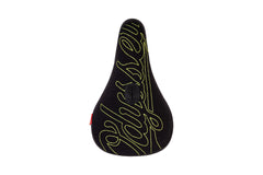 Odyssey Big Stitch Fat Seat (Black Denim w/ Fluorescent Yellow Embroidery)