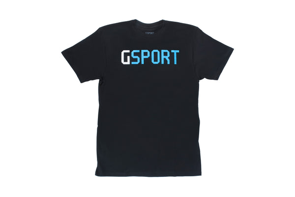 GSport Brand Tee (Black with White/Blue)